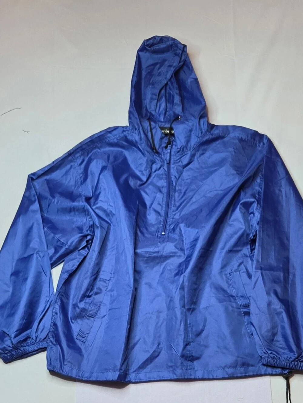 Vintage 90s Dunbrooke Packable Pullover Jacket Blue Nylon Windbreaker Anorak